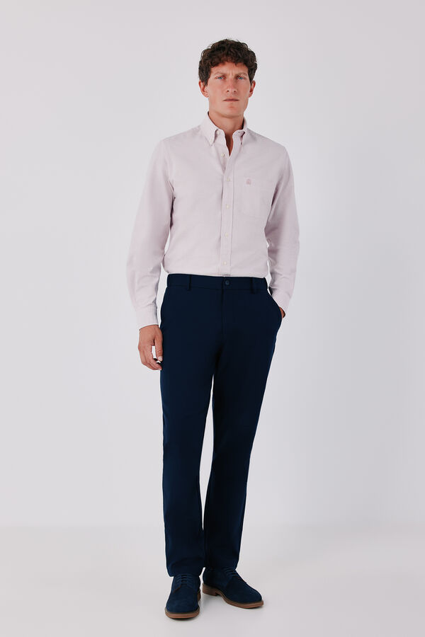 Cortefiel Plain Oxford shirt Pink