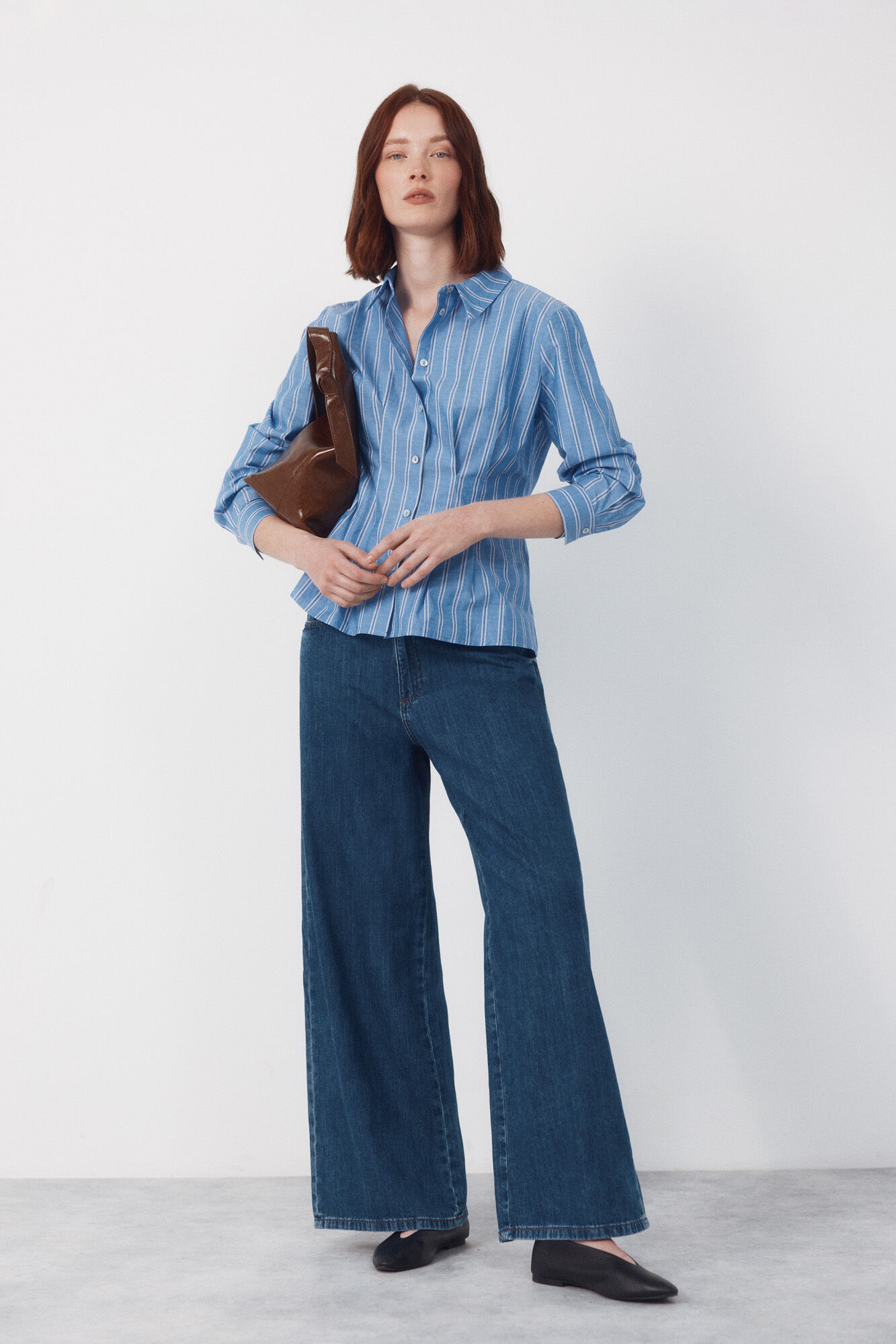 Cortefiel Fitted striped shirt