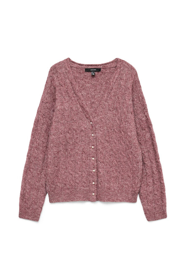 Vero Moda Cárdigan botones perla Fucsia