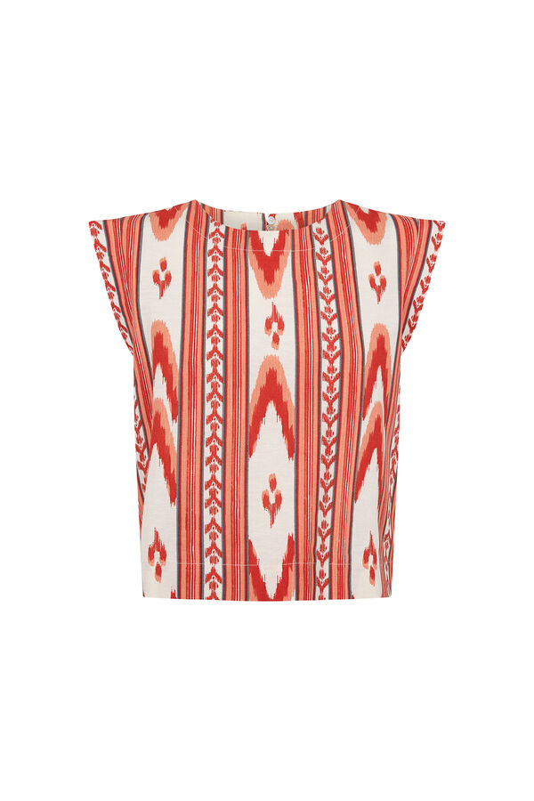 Cortefiel Top estampado Estampado rojo