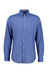 Gant Camisa Oxford cl&aacute;ssica Regular Fit Azul