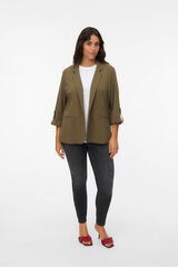 Vero Moda Curve Blazer feminino aberto com lapela grande Verde