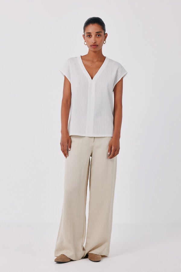 Cortefiel Combined top White