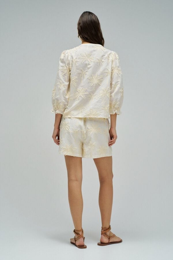 Salsa Jeans Textured 3D knit look blouse Ivory