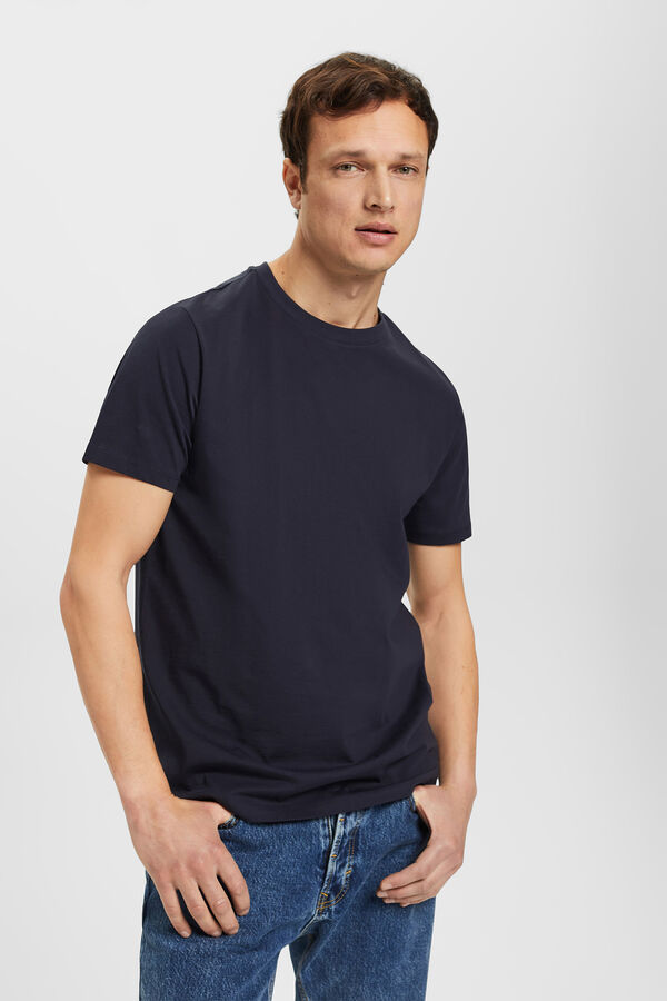Cortefiel T-shirt básica slim fit algodão Azul
