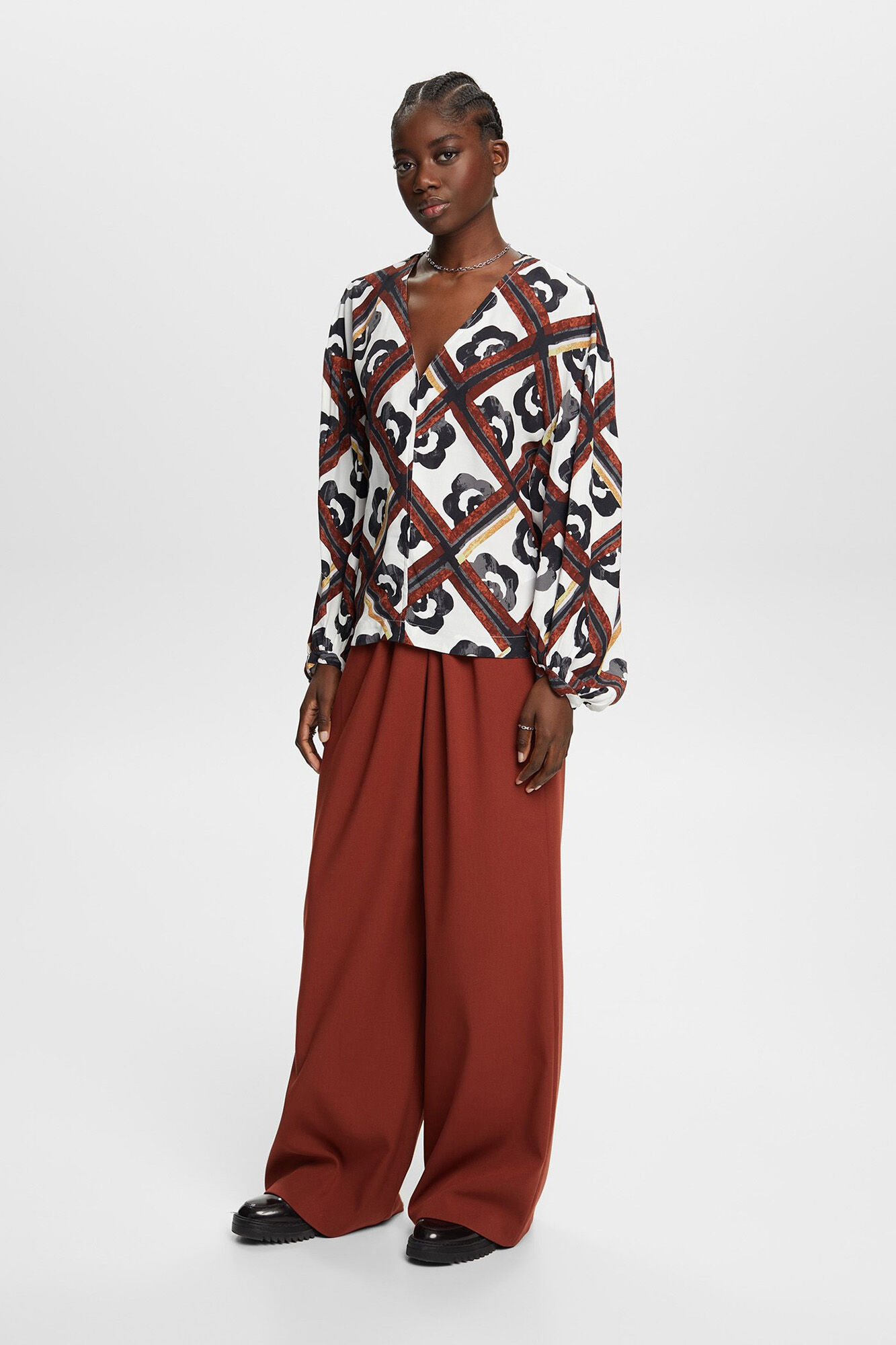Blusa estampada con viscosa Ecovero