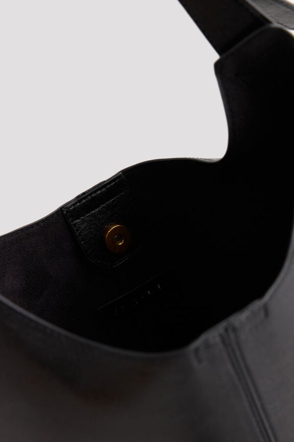 Cortefiel Large pouch bag Black
