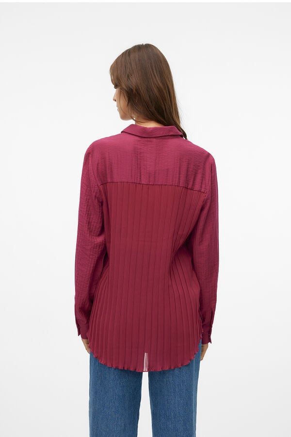 Vero Moda Camisa de manga comprida com pregas nas costas Roxo
