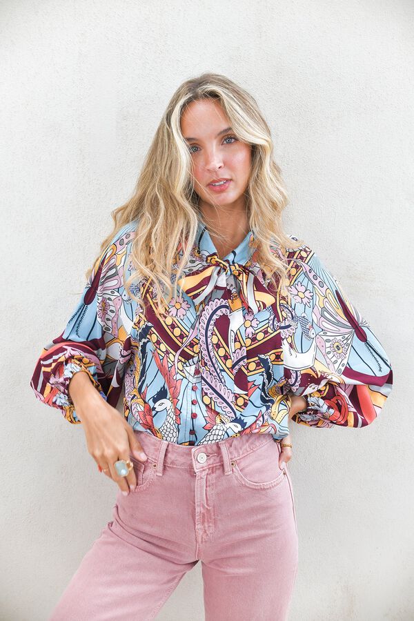 Jaase Blusa com la&ccedil;ada Multicolorido