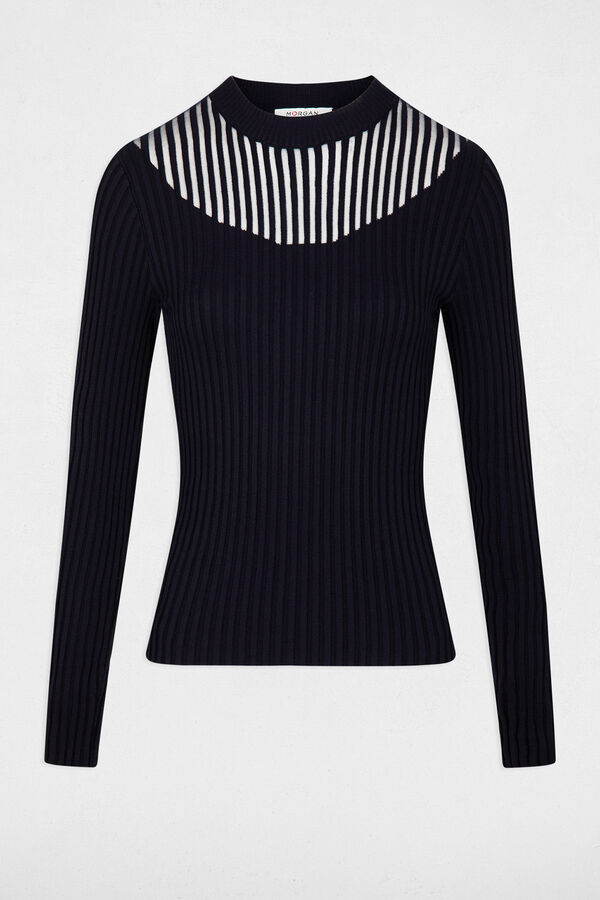 Cortefiel Long-sleeved high neck jumper Navy