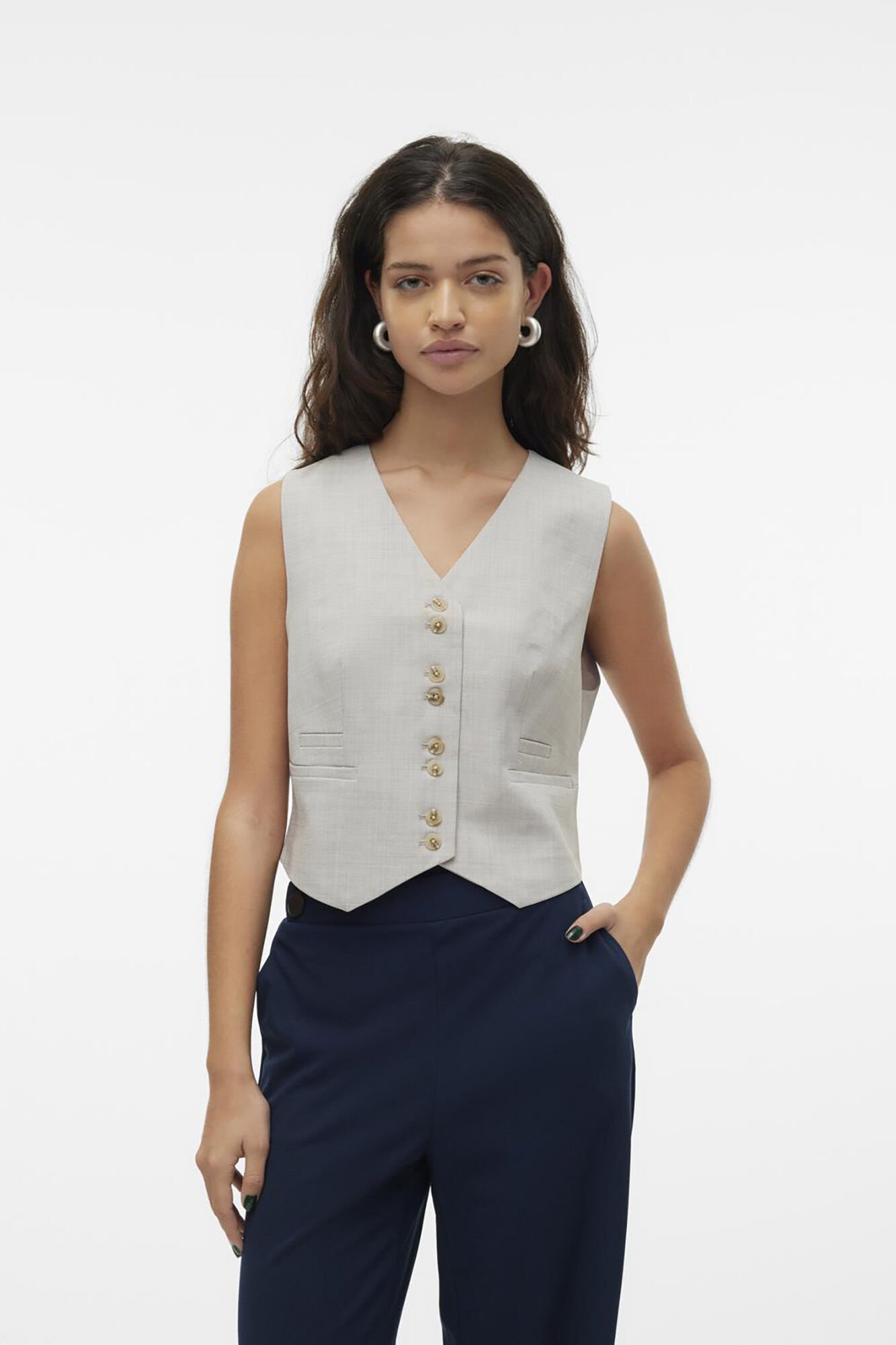 Formal waistcoat with buttons Women s vests Cortefiel