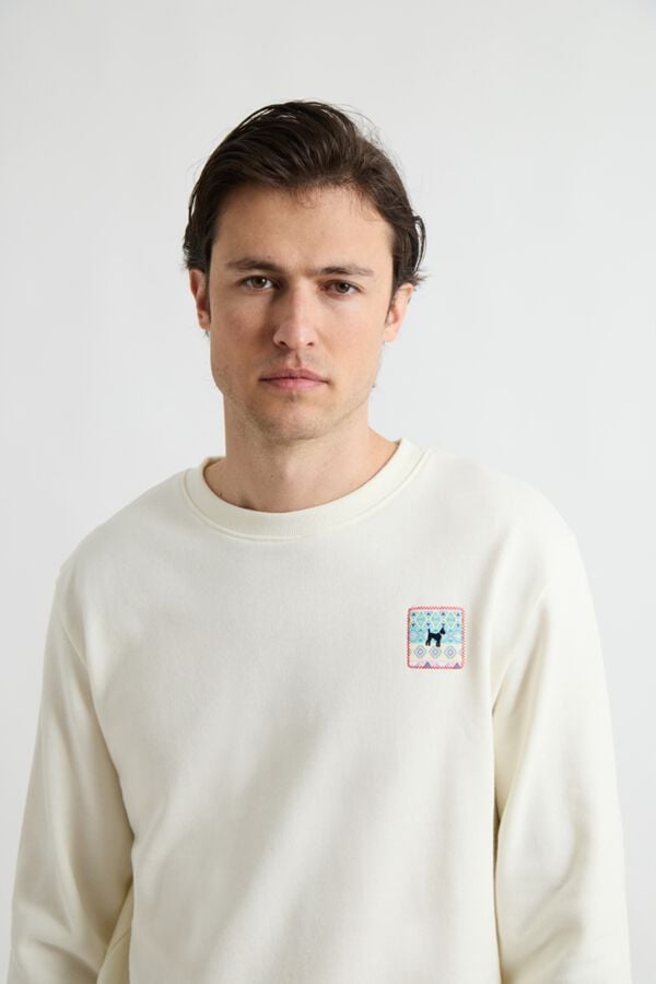 Williot Sweatshirt com logo &eacute;tnico Branco