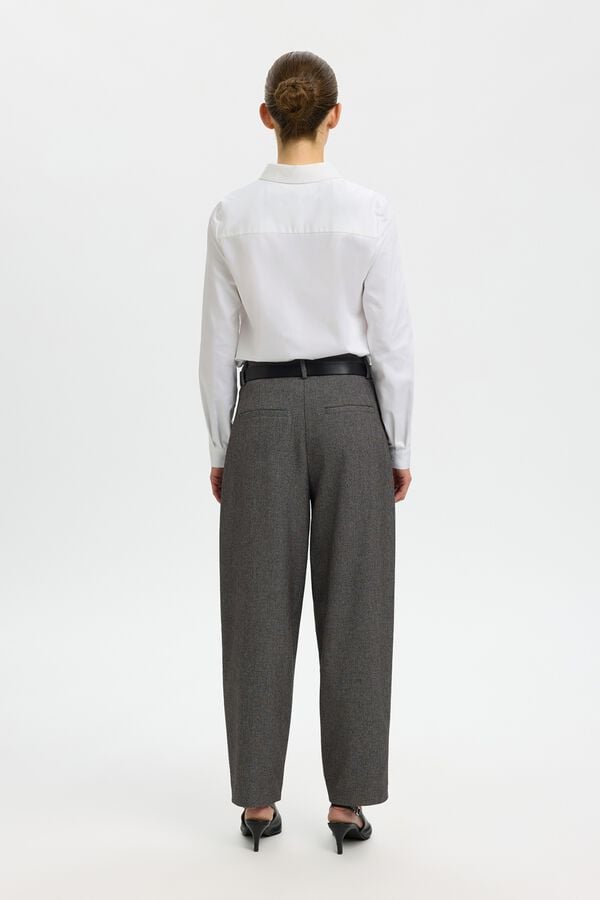Selected Camisa lisa slim fit Branco