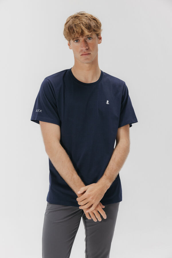 elPulpo T-shirt com logo bordado Azul