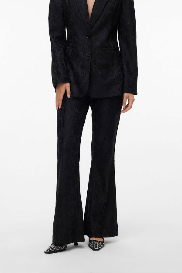 Vero Moda Calça flare com efeito renda Preto