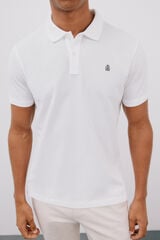 Cortefiel Essential slim polo shirt White