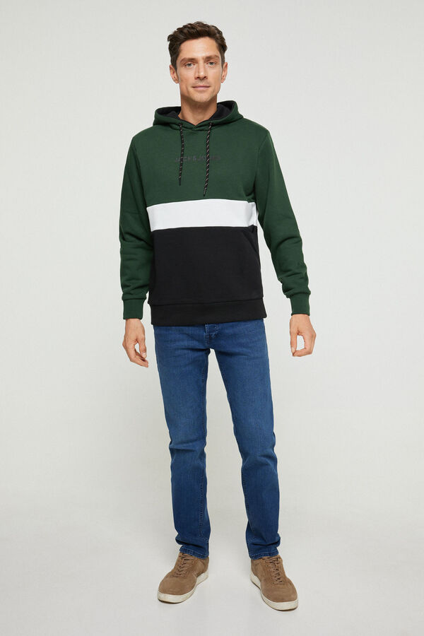 Jack & Jones Colour block hoodie Green