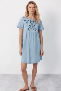 Cortefiel Embroidered dress