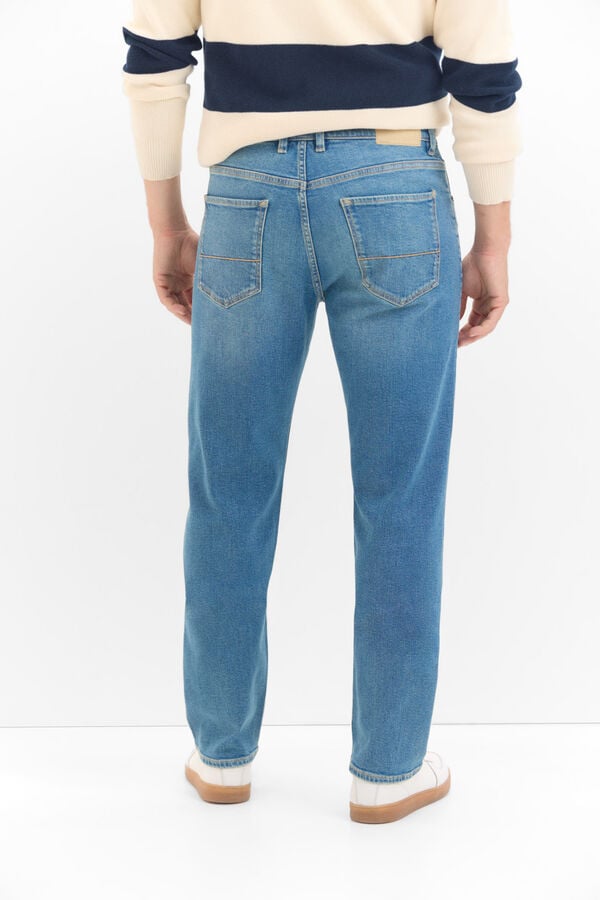 Cortefiel Regular fit dynamic jeans Blue