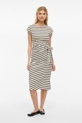 Vila Organic cotton midi dress Printed white