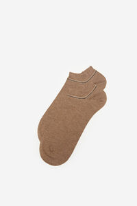 Cortefiel Plain breathable ankle socks Beige