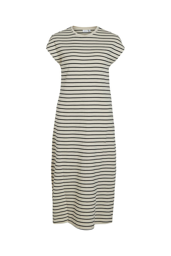 Vila Vestido midi em algod&atilde;o org&acirc;nico Impress&atilde;o