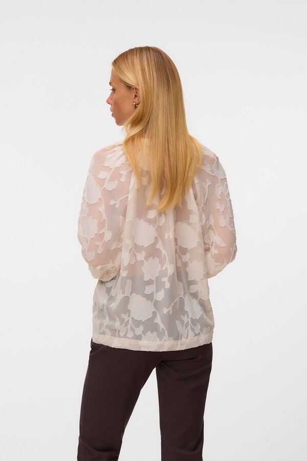 Vero Moda Blusa em tule Tostado