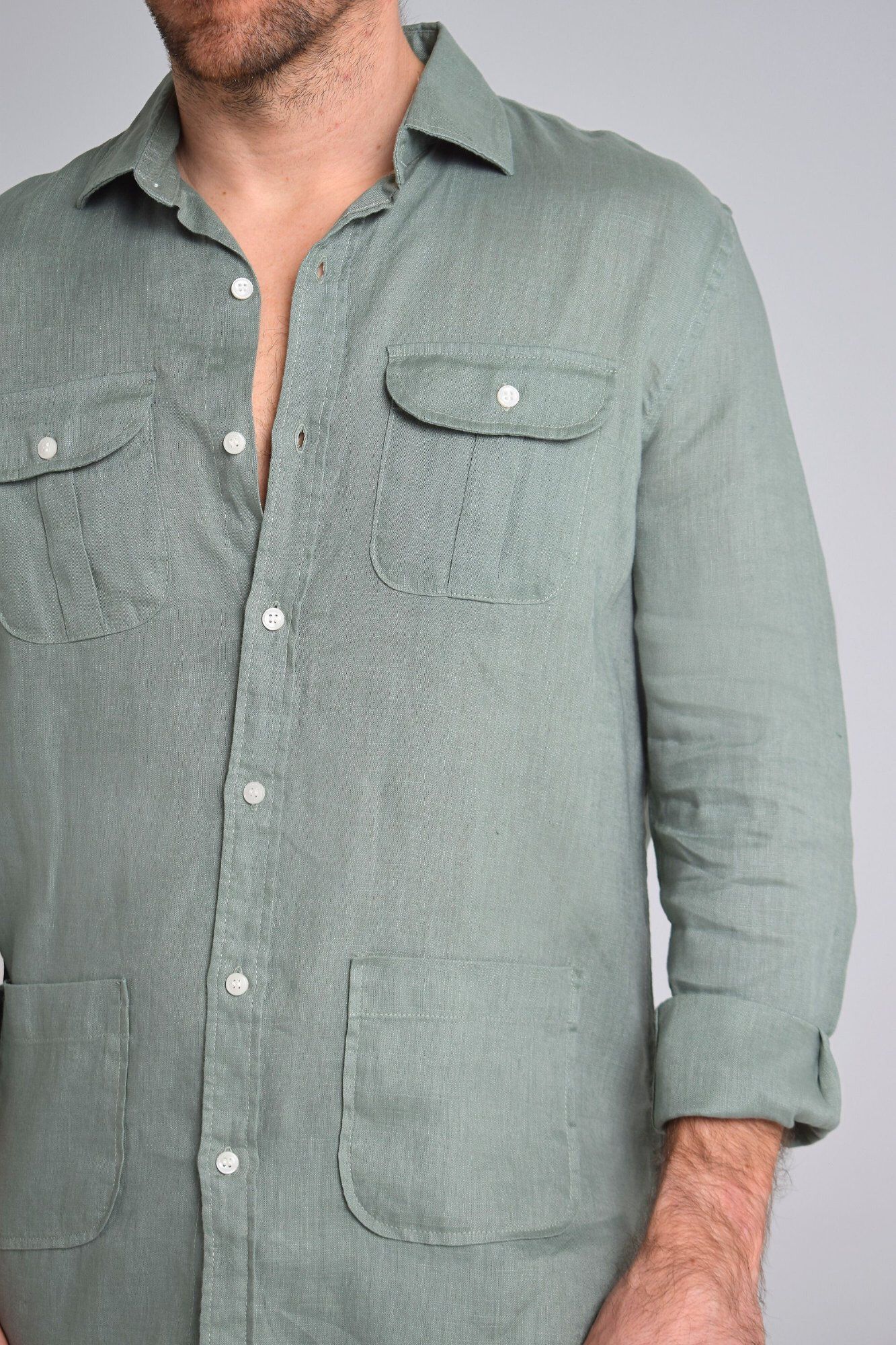 Cloking Camisa Guayabera 100% linho