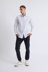 Williot Camisa de linho com riscas n&aacute;uticas Azul