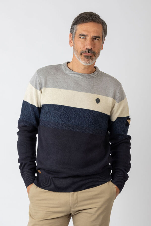 Privata Camisola de gola redonda Azul