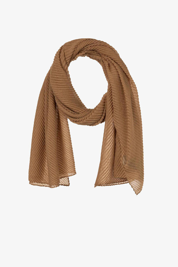 Vilanova Lenço retangular plissado Tostado