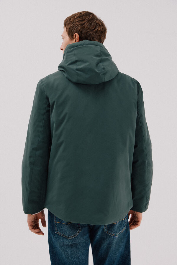 Cortefiel Hooded parka Dark green