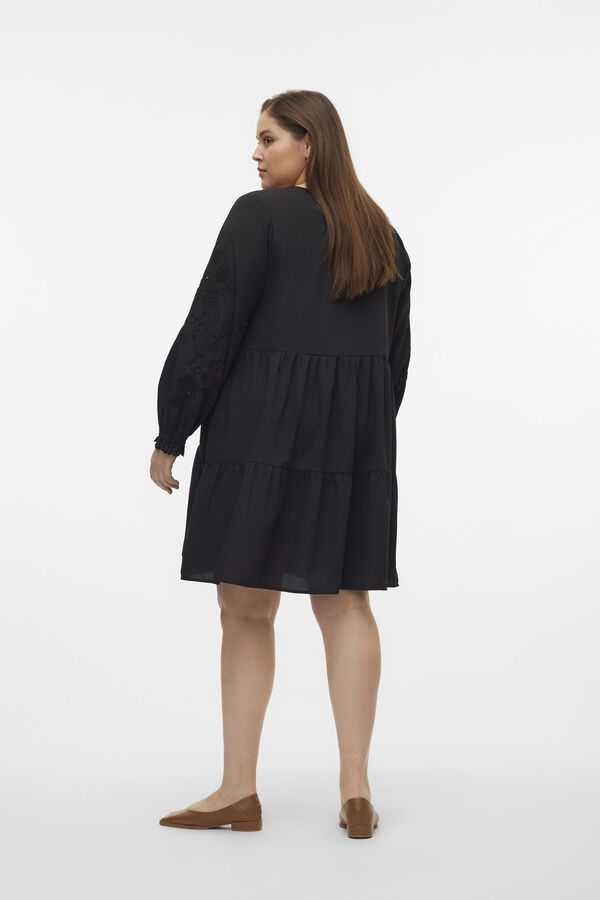 Cortefiel Plus size short dress  Black