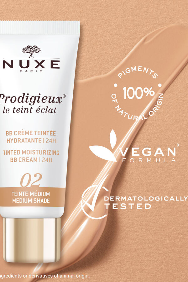 Nuxe BB Cream Moisturizer with 24H Color, Prodigieux&reg; leint &eacute;clat 30ml - Medium tone Printed white