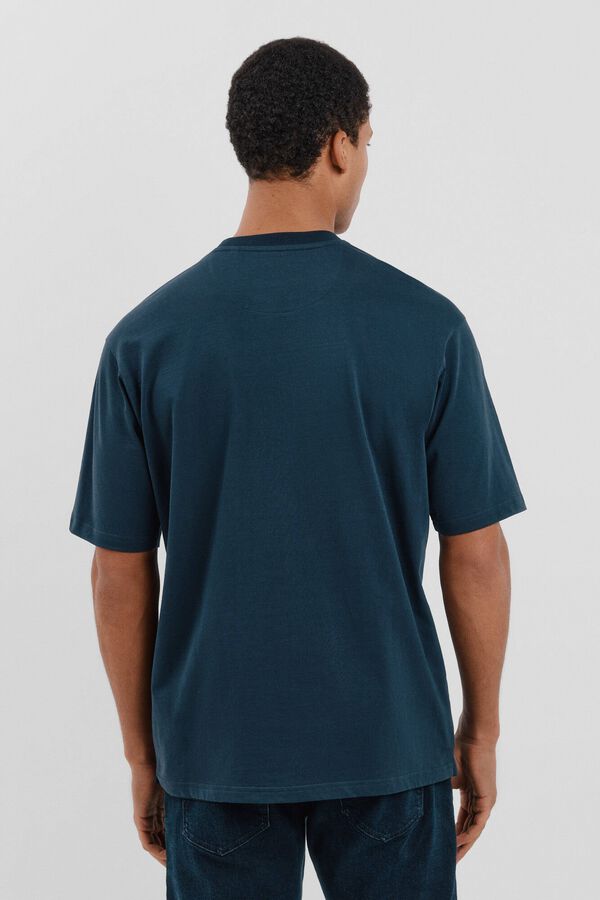Cortefiel Basic T-shirt Navy