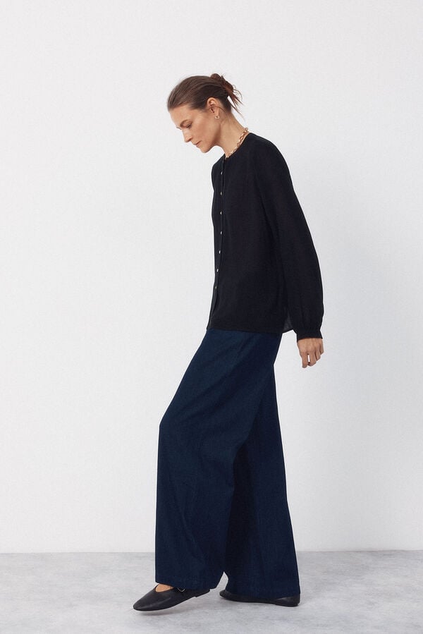 Cortefiel Round neck blouse Multicolour