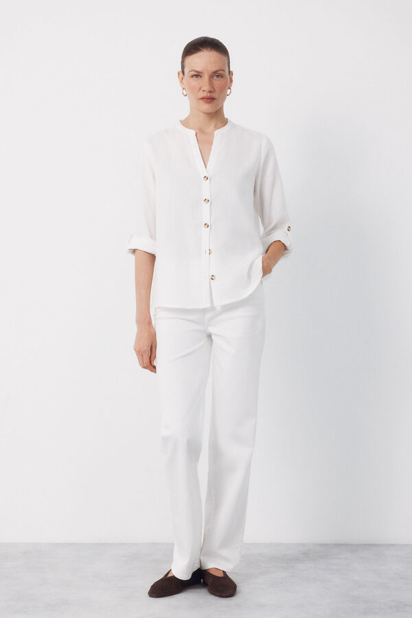 Cortefiel Camisa mao Blanco