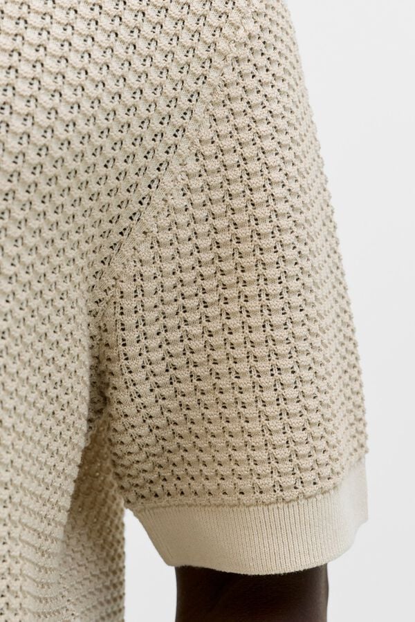 Jack & Jones Polo de malha bicolor Branco