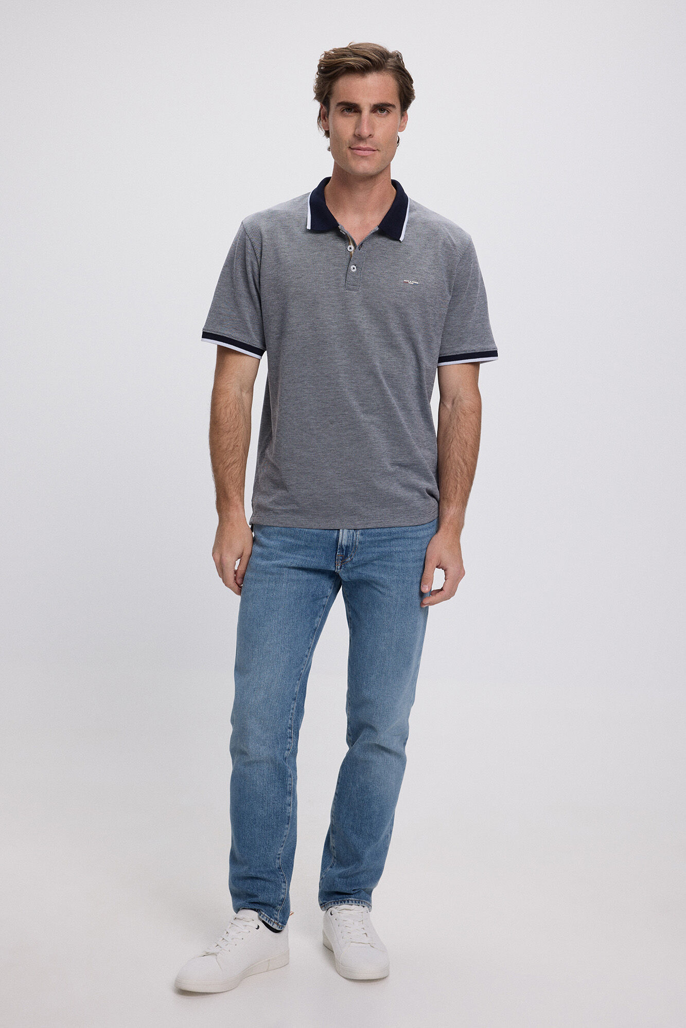 Jack & Jones Piqu&eacute; piping polo