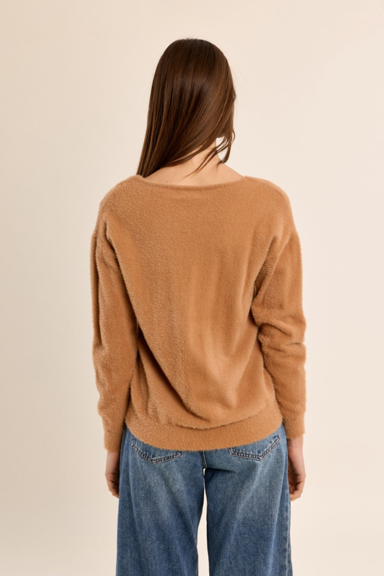 Molly Bracken Camisola de manga comprida com decote em V