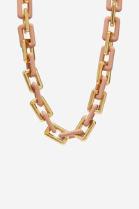 Cortefiel Multifunctional chain link necklace Pink