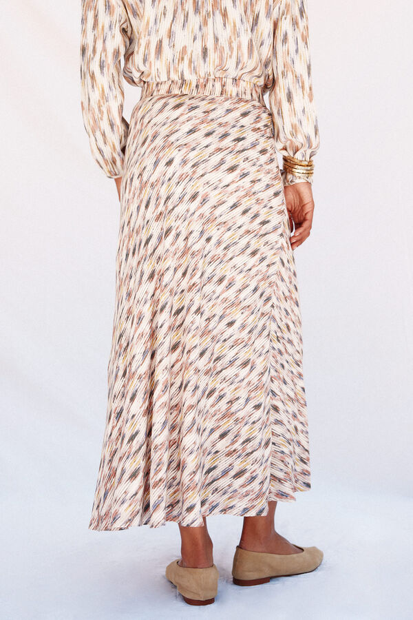 Cortefiel Printed flared skirt Multicolour