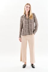 Caroll Camisa Cleony Estampado marrón