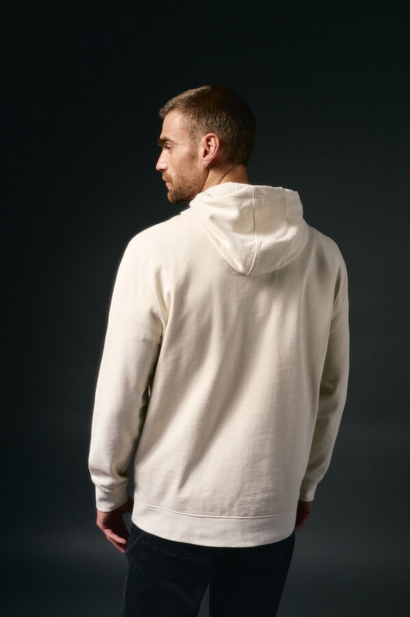 OOTO Sweatshirt logo com capuz Ecru