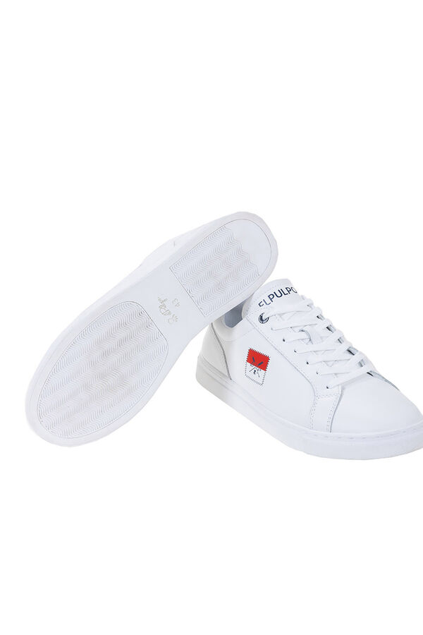 Cortefiel Casual side flag trainer White