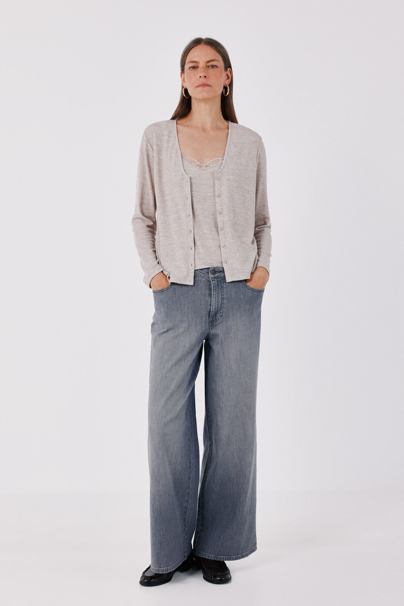 Cortefiel Long palazzo jeans