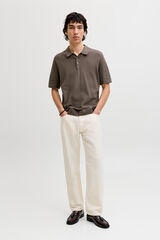 Jack & Jones Polo de malha em algod&atilde;o Castanho