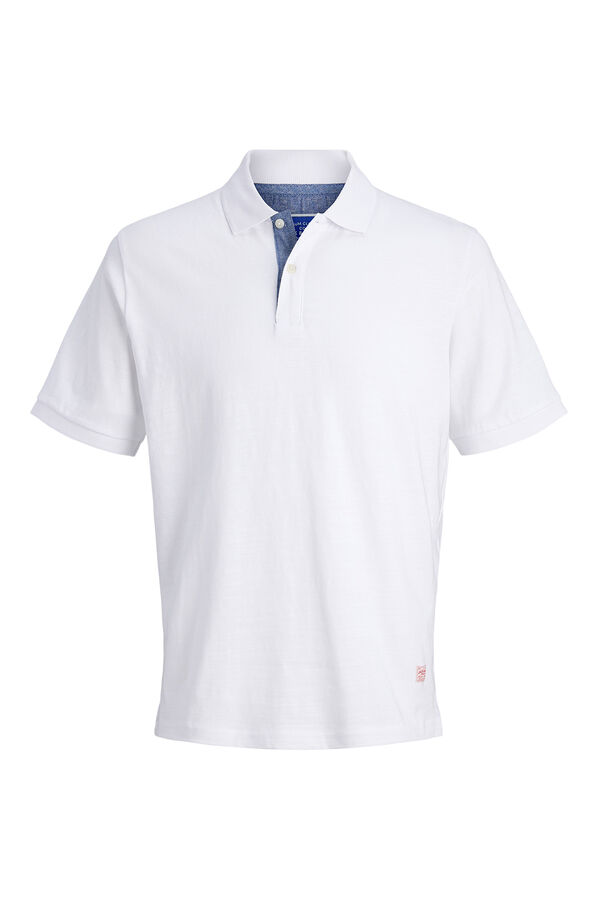 Jack & Jones Polo b&aacute;sico manga curta Branco