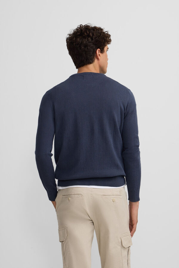 Silbon Camisola clássico de gola redonda Cinzento