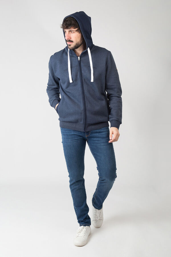 Privata Sudadera abierta con capucha y bolsillos Azul